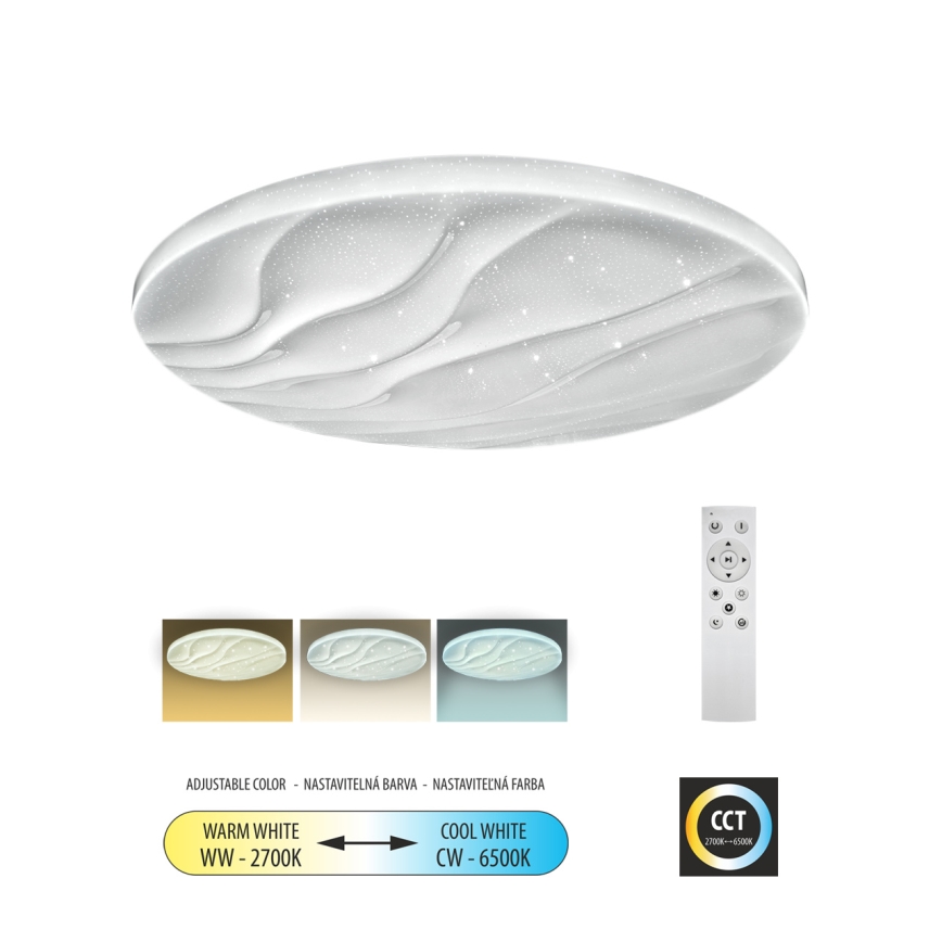 Светодиодный потолочный светильник с регулированием яркости LIKA LED/60W/230V 2700-6500K диаметр 58 см + дистанционное управление