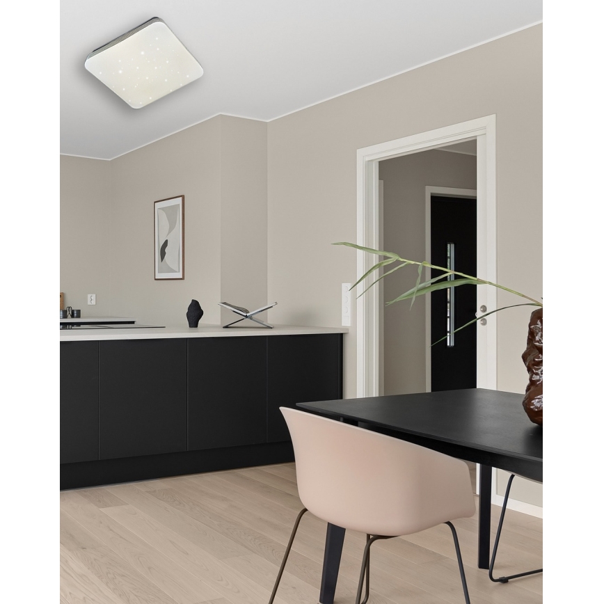 Светодиодный потолочный светильник с регулированием яркости MANA LED/36W/230V 2700-6500K 43x43 см + дистанционное управление