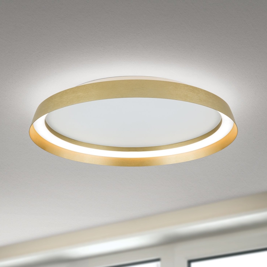Светодиодный потолочный светильник с регулированием яркости MANTA LED/38W/230V 2700/3000/4000K диаметр 45 см золотистый