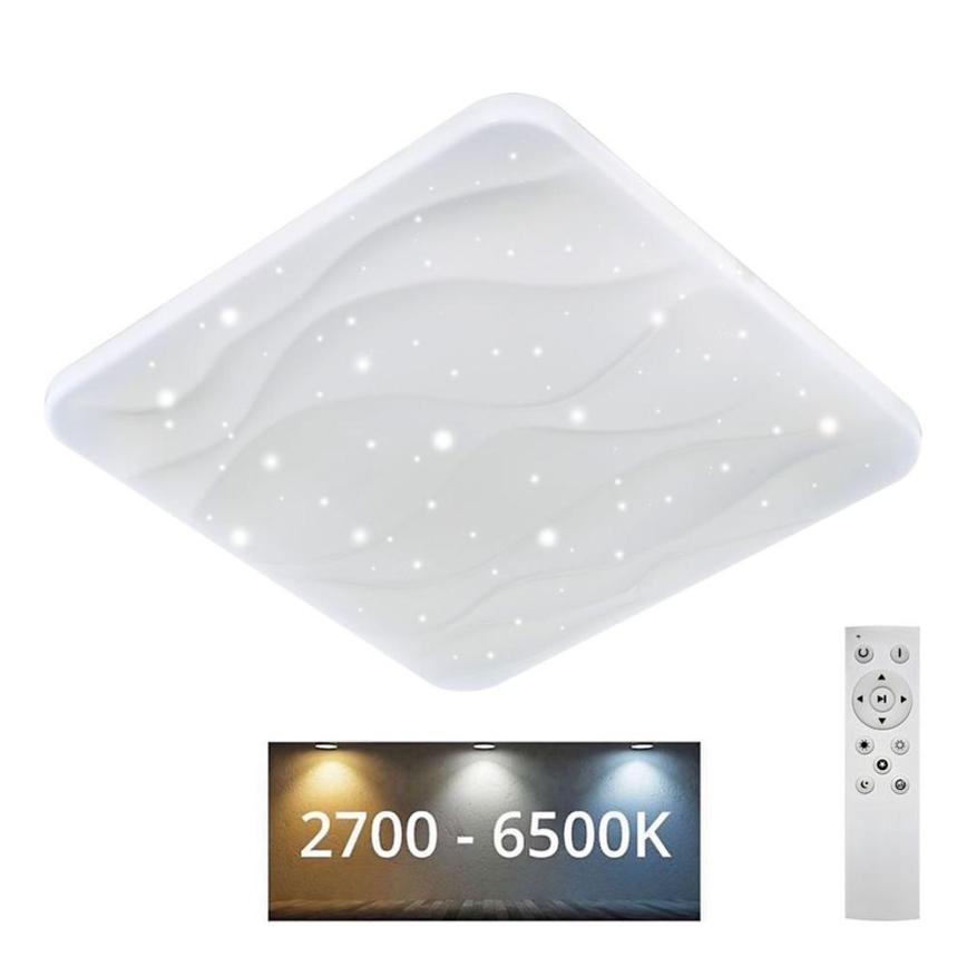Светодиодный потолочный светильник с регулированием яркости NERIS LED/36W/230V 2700-6500K 43x43 см + дистанционное управление