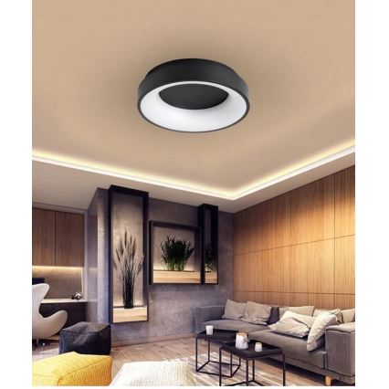 Светодиодный потолочный светильник с регулированием яркости NOVA LED/54W/230V 3000-6500K черный + дистанционное управление