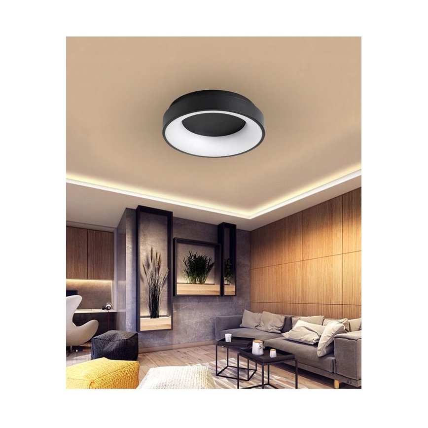 Светодиодный потолочный светильник с регулированием яркости NOVA LED/54W/230V 3000-6500K черный + дистанционное управление