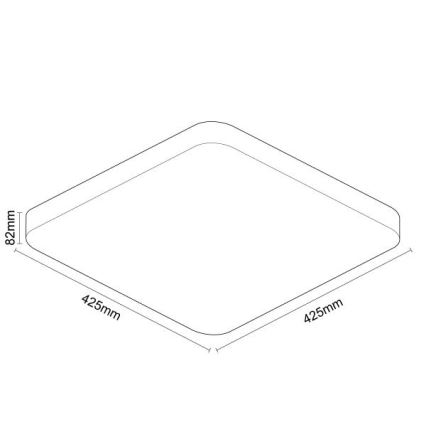 Светодиодный потолочный светильник с регулированием яркости OPAL LED/48W/230V 2700-6500K Wi-Fi Tuya белый + дистанционное управление