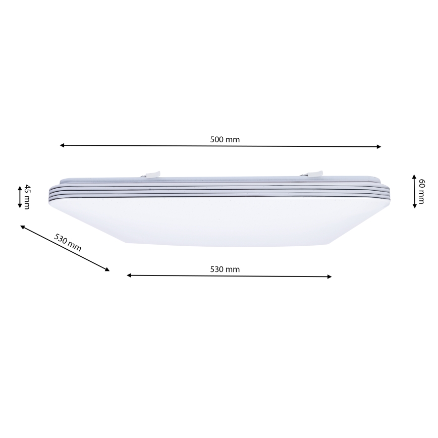 Светодиодный потолочный светильник с регулированием яркости PALERMO LED/72W/230V + дистанционное управление