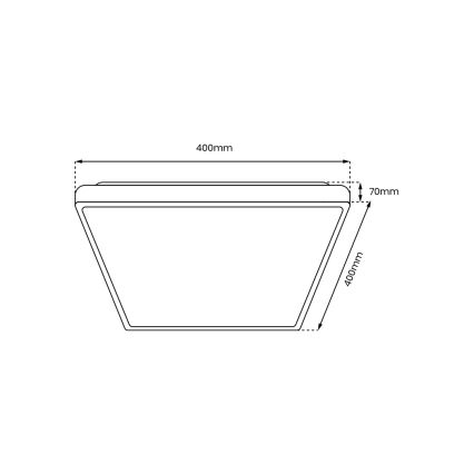 Светодиодный потолочный светильник с регулированием яркости QUADRO LED/38W/230V 3000-6000K белый/черный + дистанционное управление