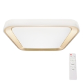 Светодиодный потолочный светильник с регулированием яркости QUADRO LED/38W/230V 3000-6000K белый/золотой + дистанционное управление