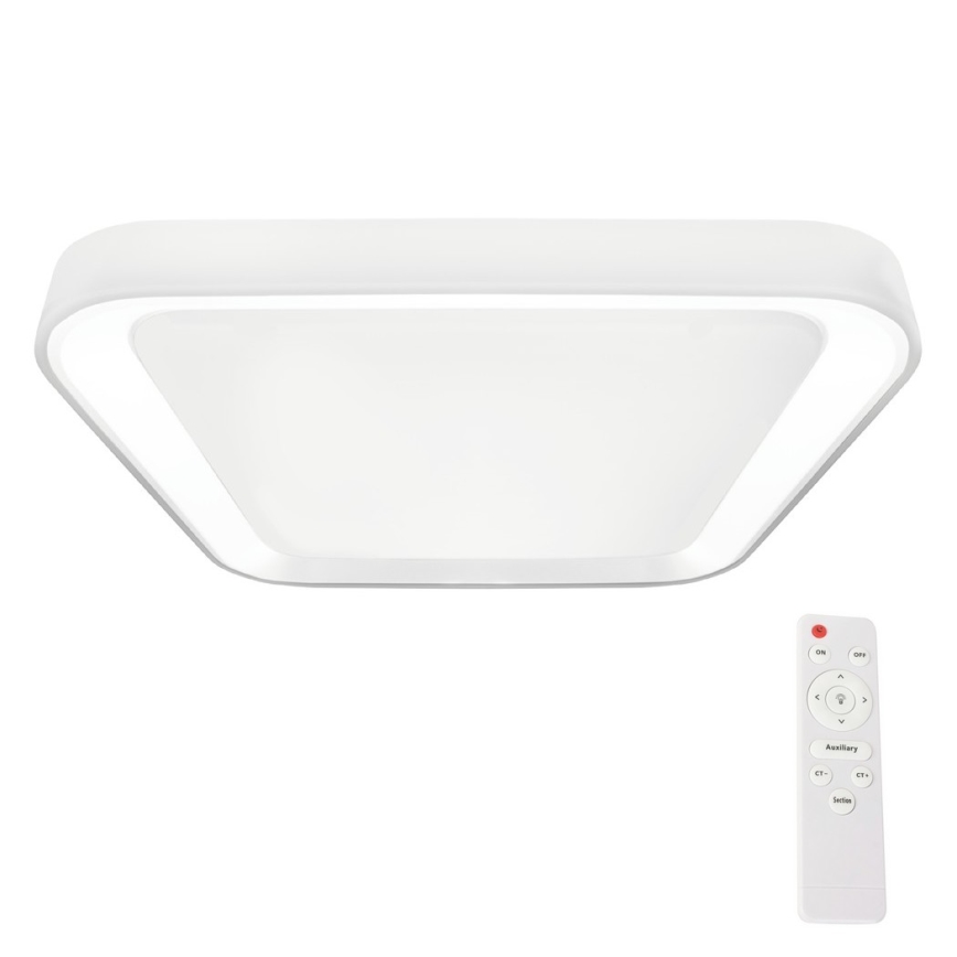 Светодиодный потолочный светильник с регулированием яркости QUADRO LED/66W/230V 3000-6000K белый + дистанционное управление