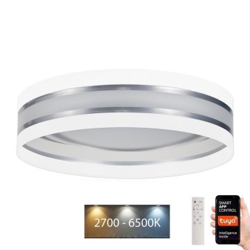 Светодиодный потолочный светильник с регулированием яркости SMART CORAL LED/24W/230V Wi-Fi Tuya белый + дистанционное управление