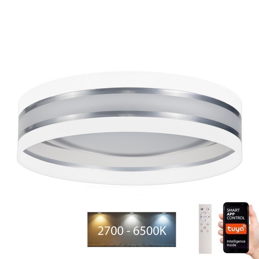 Светодиодный потолочный светильник с регулированием яркости SMART CORAL LED/24W/230V Wi-Fi Tuya белый + дистанционное управление
