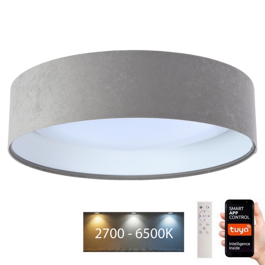 Светодиодный потолочный светильник с регулированием яркости SMART GALAXY LED/36W/230V диаметр 55 см 2700-6500K Wi-Fi Tuya серый/белый + дистанционное управление