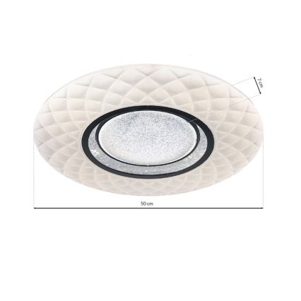 Светодиодный потолочный светильник с регулированием яркости TOKYO LED/48W/230V + пульт ДУ