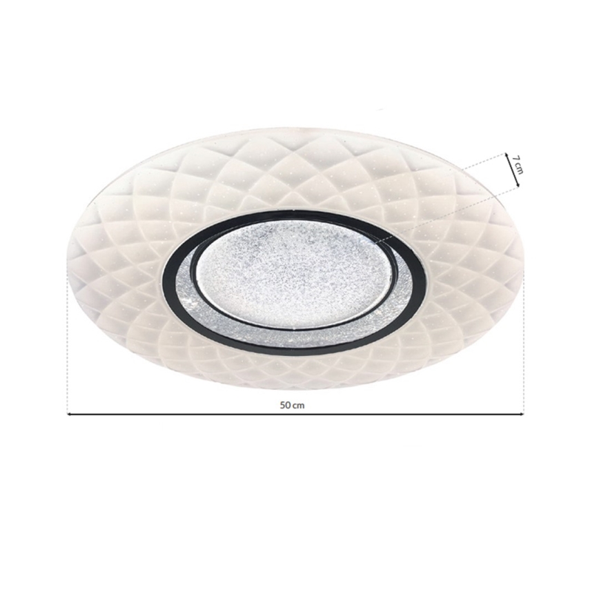 Светодиодный потолочный светильник с регулированием яркости TOKYO LED/48W/230V + пульт ДУ