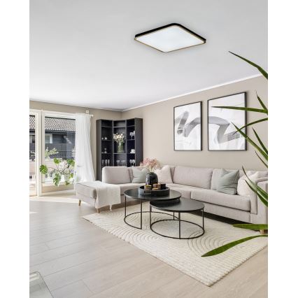 Светодиодный потолочный светильник с регулированием яркости UNA LED/60W/230V 2700-6500K 50x50 см + дистанционное управление