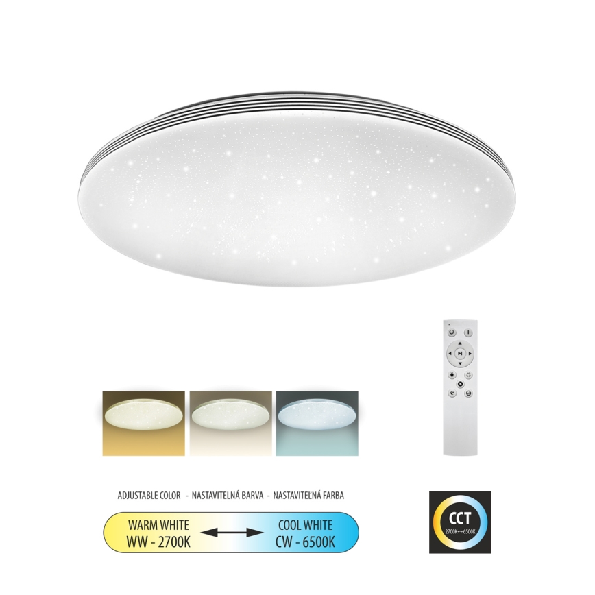 Светодиодный потолочный светильник с регулированием яркости VENTA LED/60W/230V 2700-6500K диаметр 58 см + дистанционное управление