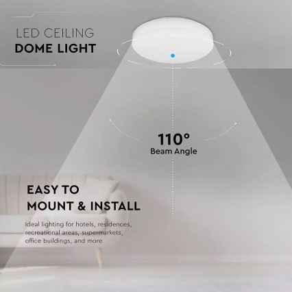 Светодиодный потолочный светильник SAMSUNG CHIP LED/15W/230V 20 см IP44 3000K