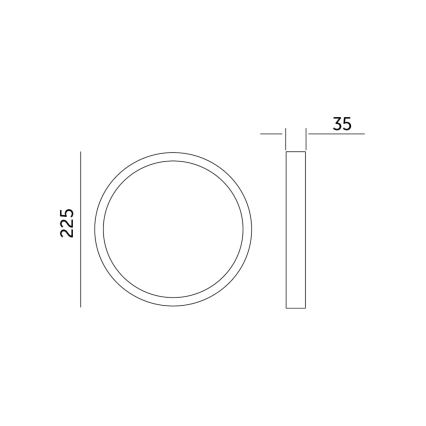 Светодиодный потолочный светильник SIGARO CIRCLE LED/18W/230V 4000K IP40