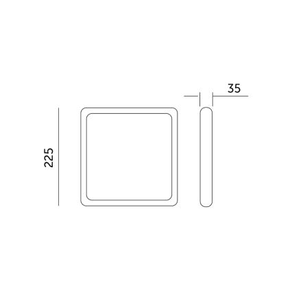 Светодиодный потолочный светильник SIGARO SQUARE LED/24W/230V 4000K IP40