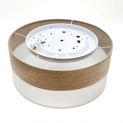 Светодиодный потолочный светильник SIRJA WOOD LED/20W/230V диаметр 35 cm белая/дуб