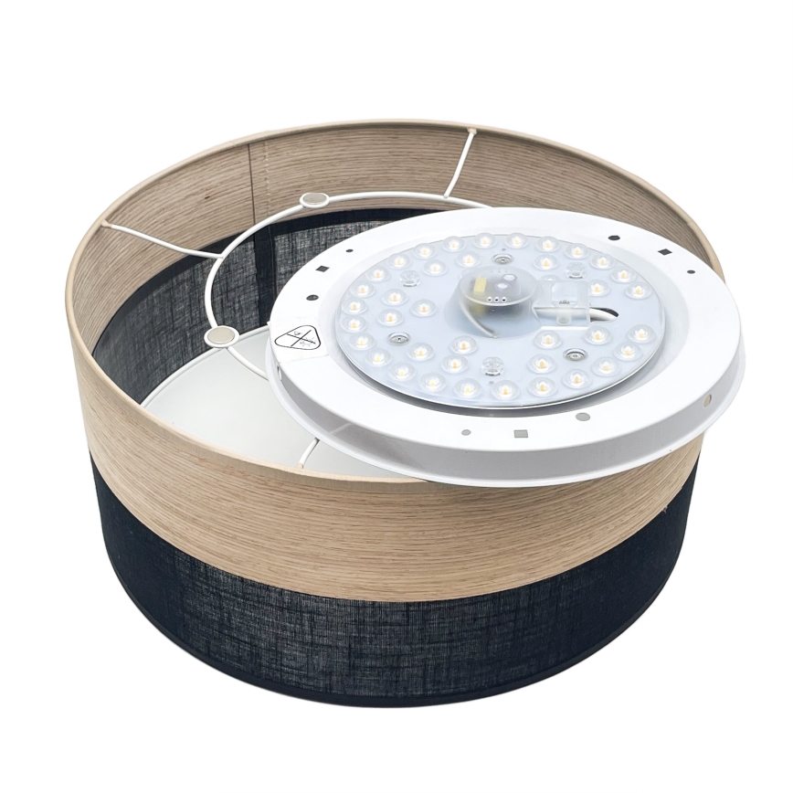 Светодиодный потолочный светильник SIRJA WOOD LED/20W/230V диаметр 35 cm черная/дуб