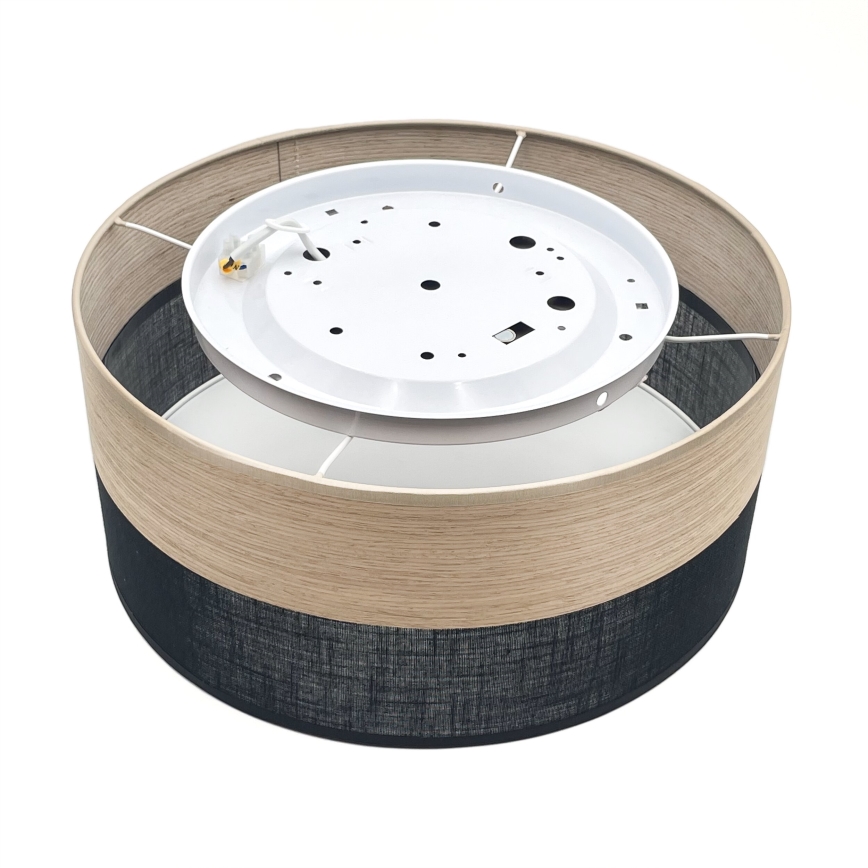 Светодиодный потолочный светильник SIRJA WOOD LED/20W/230V диаметр 35 cm черная/дуб