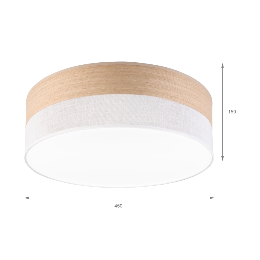 Светодиодный потолочный светильник SIRJA WOOD LED/36W/230V диаметр 45 cm белая/дуб