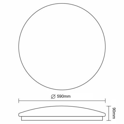Светодиодный потолочный светильник с регулированием яркости STAR LED/60W/230V 3000-6500K + дистанционное управление