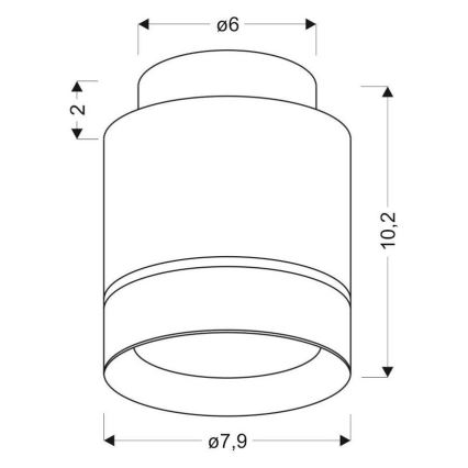 Светодиодный потолочный светильник TUBA LED/12W/230V
