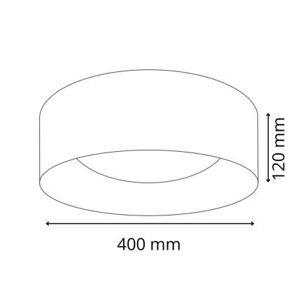 Светодиодный потолочный светильник TULUZA LED/24W/230V диаметр 40 см черный