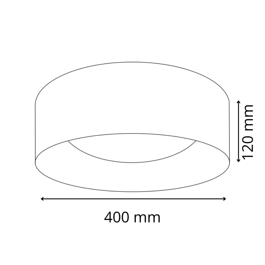 Светодиодный потолочный светильник TULUZA LED/24W/230V диаметр 40 см черный