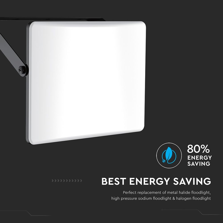 Светодиодный прожектор LED/100W/230V 3000/4000/6500K IP65 черный