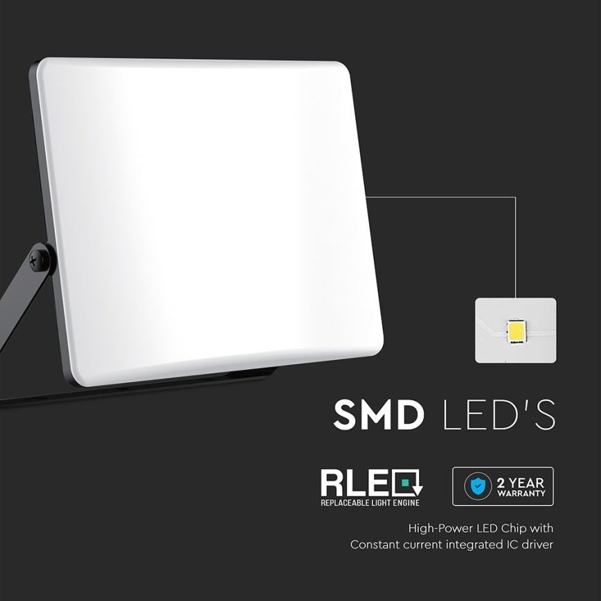 Светодиодный прожектор LED/100W/230V 3000/4000/6500K IP65 черный
