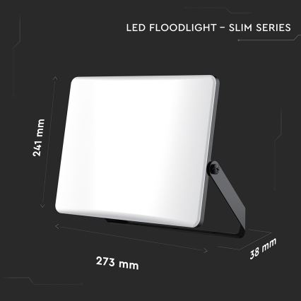 Светодиодный прожектор LED/100W/230V 3000/4000/6500K IP65 черный