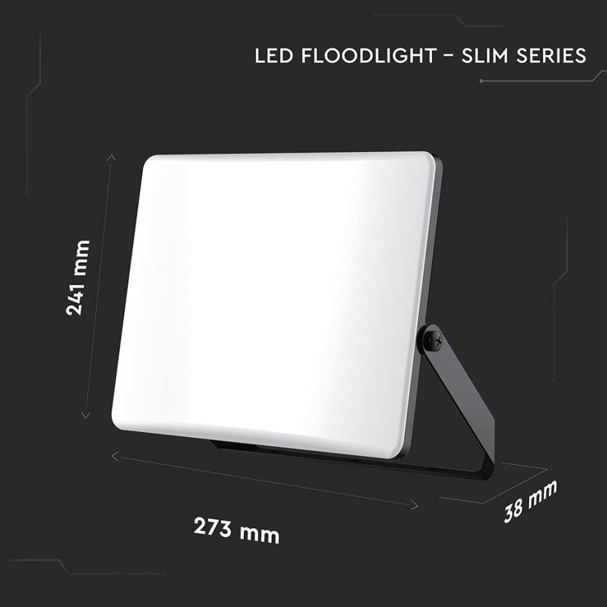 Светодиодный прожектор LED/100W/230V 3000/4000/6500K IP65 черный