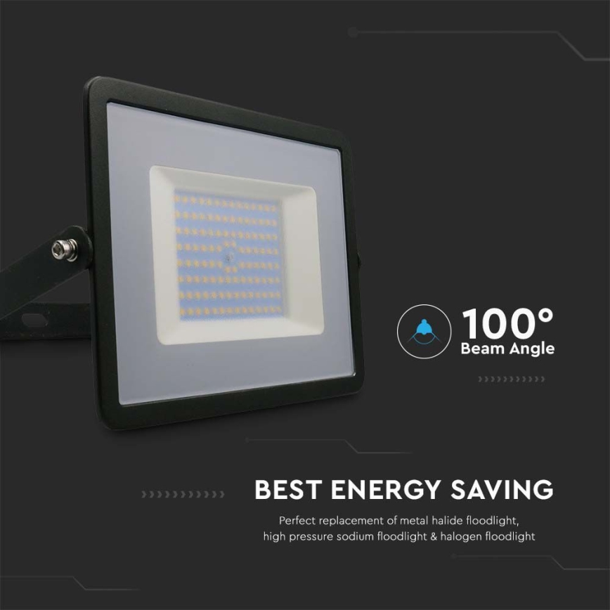 Светодиодный прожектор LED/100W/230V 6500K IP65 черный