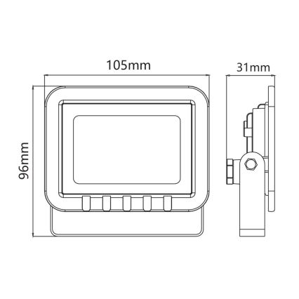 Светодиодный прожектор LED/10W/230V 6500K IP65