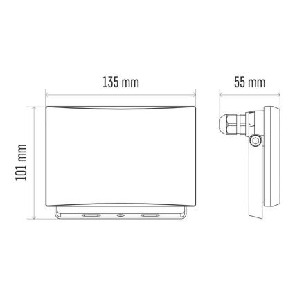 Светодиодный прожектор LED/20W/230V IP65