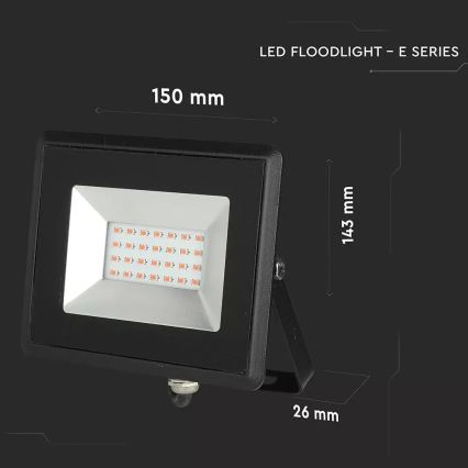 Светодиодный прожектор LED/20W/230V IP65 розовый свет