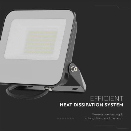 Светодиодный прожектор LED/50W/230V 4000K IP65 черный