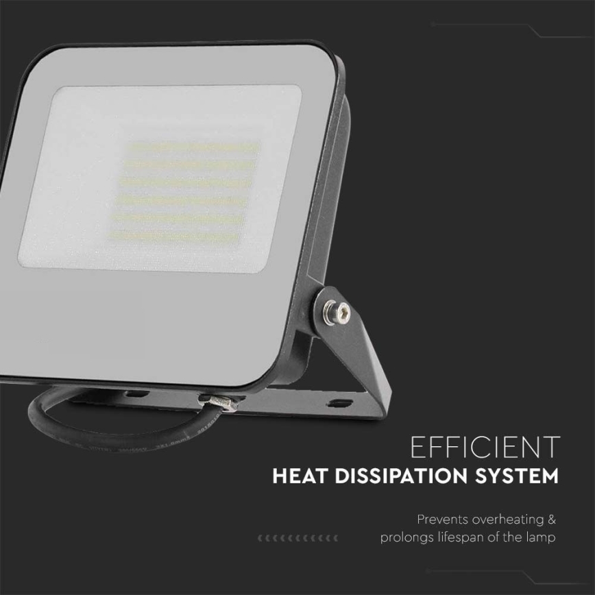 Светодиодный прожектор LED/50W/230V 4000K IP65 черный