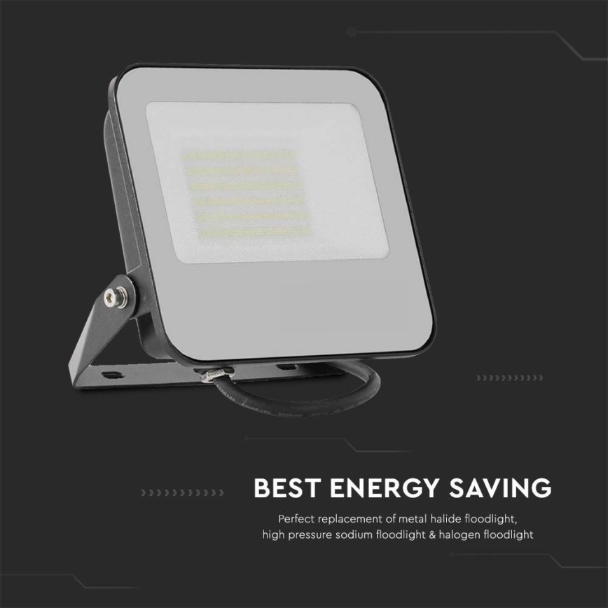 Светодиодный прожектор LED/50W/230V 4000K IP65 черный