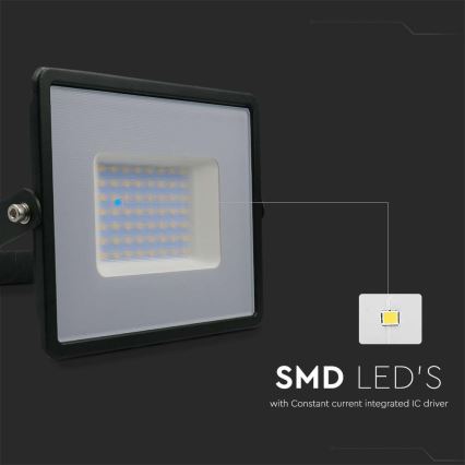 Светодиодный прожектор LED/50W/230V 6500K IP65 черный