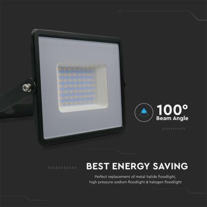 Светодиодный прожектор LED/50W/230V 6500K IP65 черный