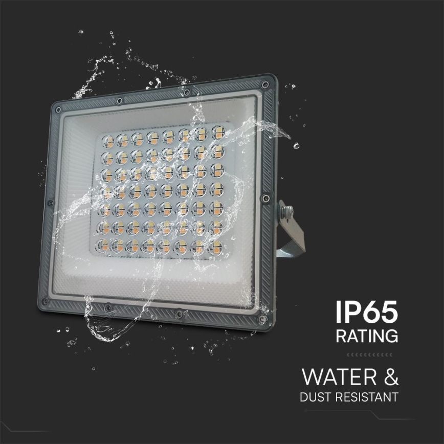 Светодиодный прожектор LED/50W/230V IP65 3000/4000/6500K серый