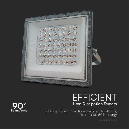 Светодиодный прожектор LED/50W/230V IP65 3000/4000/6500K серый