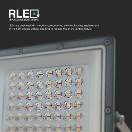 Светодиодный прожектор LED/50W/230V IP65 3000/4000/6500K серый