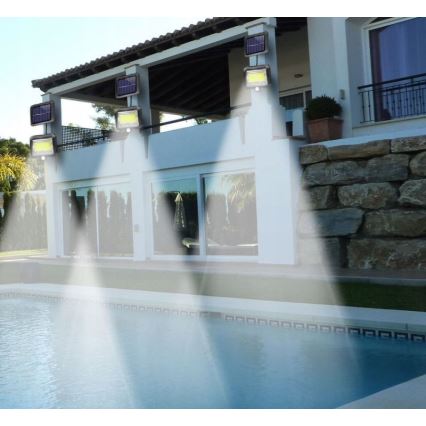 Светодиодный прожектор на солнечной батарее с датчиком INTEGRA LED/3W/3,7V 1200 mAh IP44 + дистанционное управление