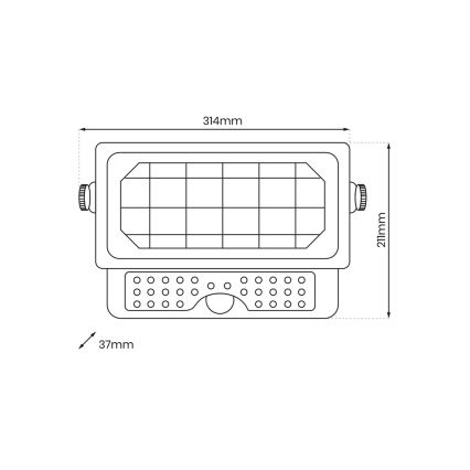 Светодиодный прожектор на солнечной батарее с датчиком EPAD LED/10W/3000 mAh 7,4V 4000K IP65