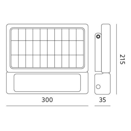 Светодиодный прожектор на солнечной батарее с датчиком LED/10W/3,7V 4000K IP65