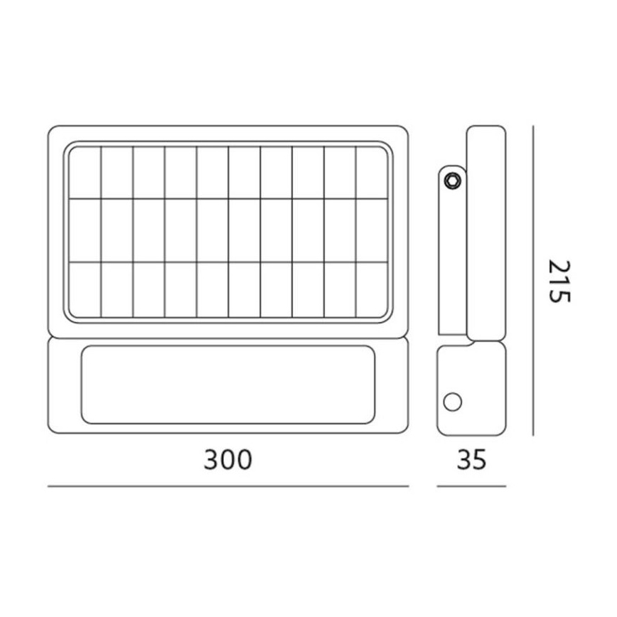 Светодиодный прожектор на солнечной батарее с датчиком LED/10W/3,7V 4000K IP65