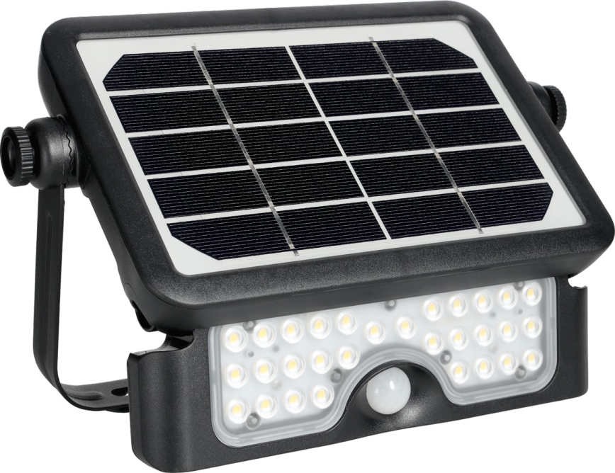 Светодиодный прожектор на солнечной батарее с датчиком LED/5W/3,7V 4000K IP65